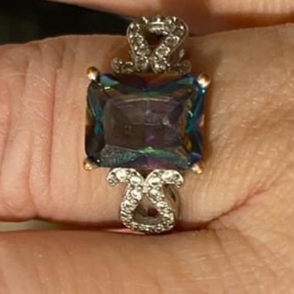 NEW Mystic gemstone sterling silver ring - Picture 3 of 6